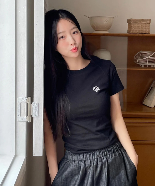 STITCH LOGO BASIC T-SHIRT [3color]