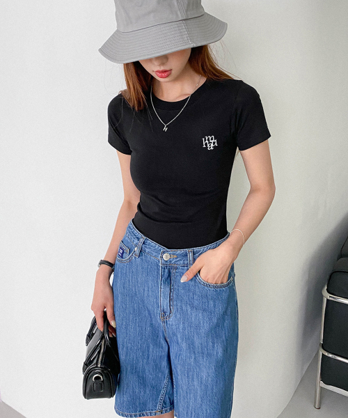 STITCH LOGO BASIC T-SHIRT [3color]