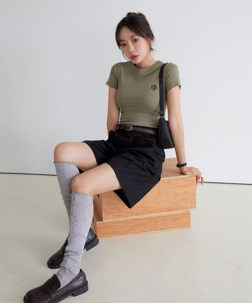 STITCH LOGO BASIC T-SHIRT [3color]