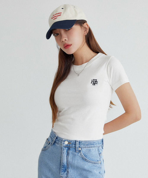 STITCH LOGO BASIC T-SHIRT [3color]