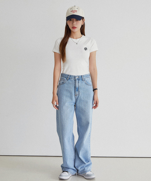 STITCH LOGO BASIC T-SHIRT [3color]