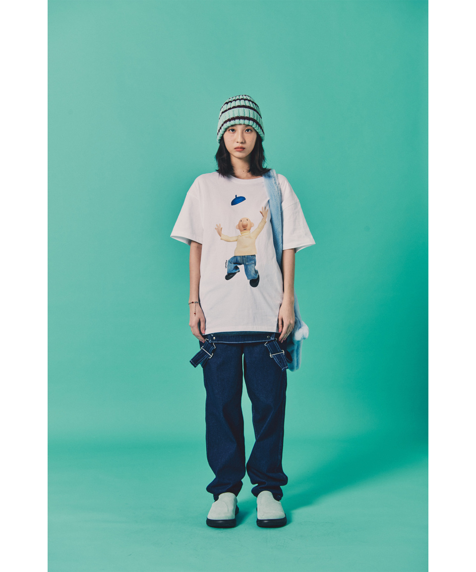 MUSINSA | LAUGHER [PAT&MAT] Wow, pat T-shirt. - White