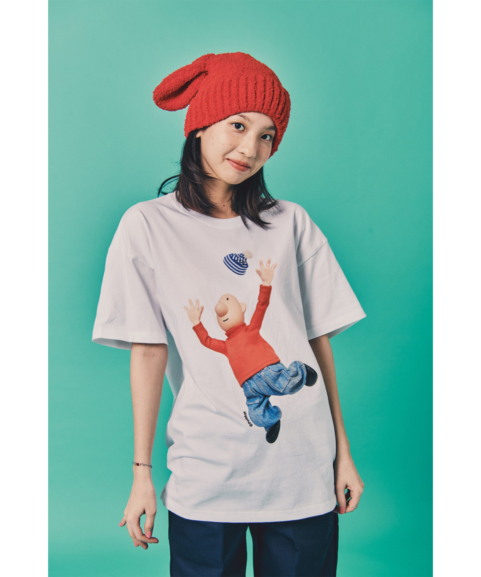 MUSINSA | LAUGHER [PAT&MAT] Wow, Matte T-shirt. - White