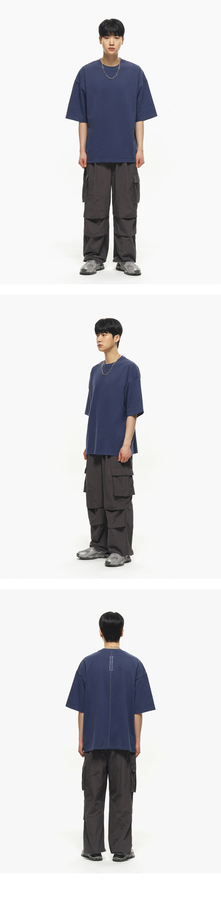 MUSINSA | MOZMOZ Pigment backstitch overfit short sleeve t