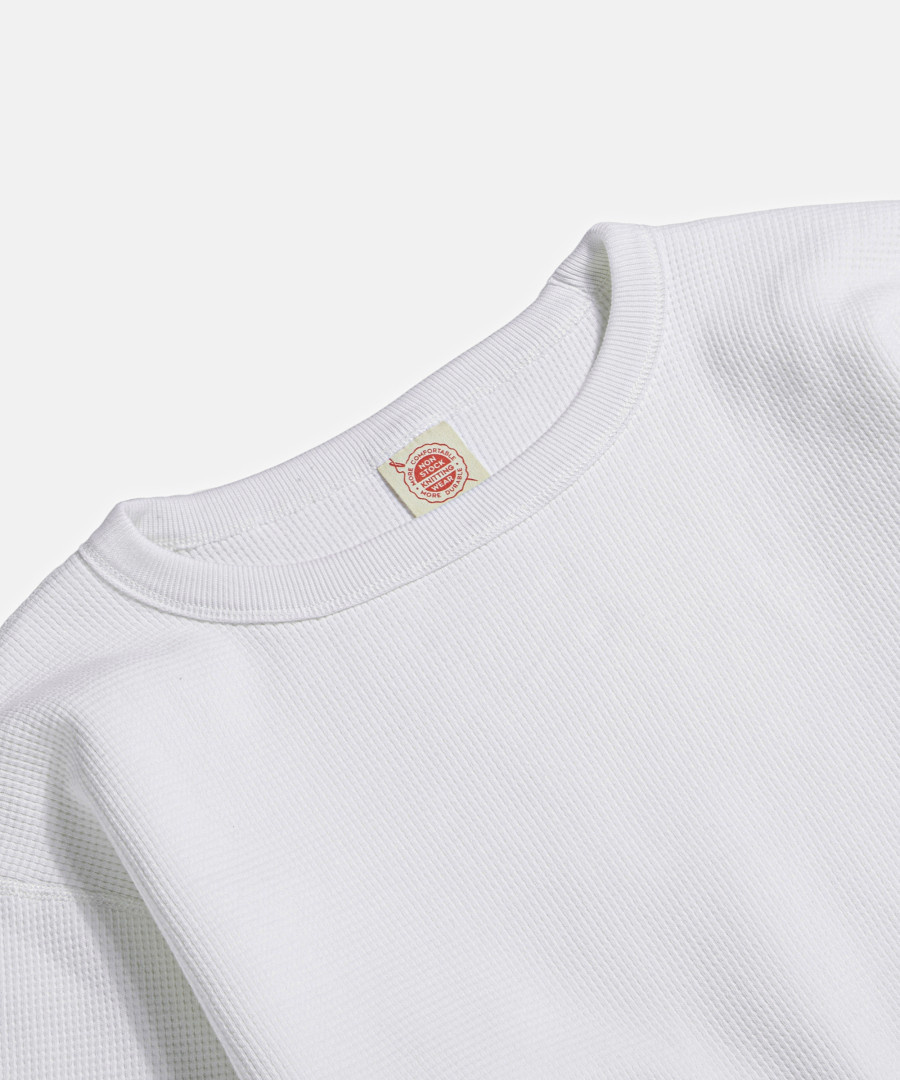 Tシャツ・カットソー bronson Heavyweight Waffle Cotton Underwear White N-TOP-0017 Heavyweight Waffle Cotton Underwear - White | Long Sleeve T