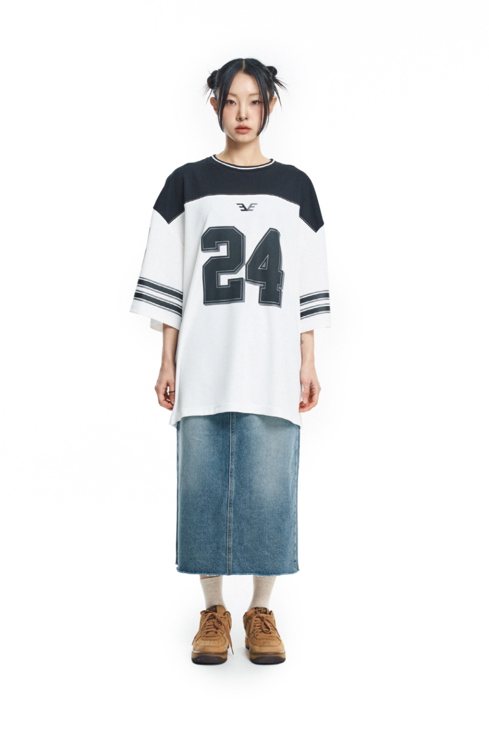 EASY NO EASY☆COLOR BLOCK MESH T-SHIRT MUSINSA | EASY NO EASY Color Block Mesh Short Sleeve T-Shirt