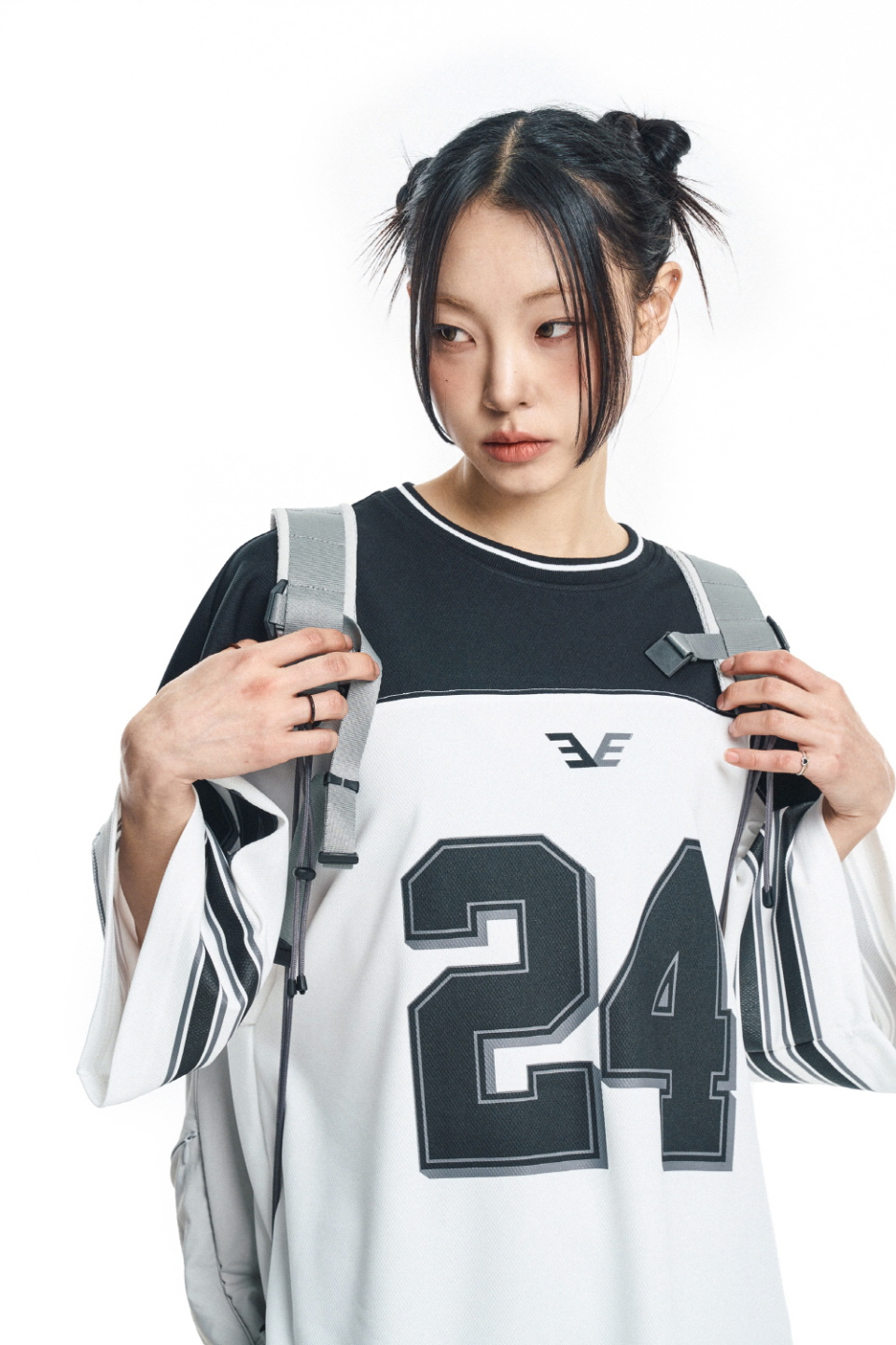EASY NO EASY☆COLOR BLOCK MESH T-SHIRT MUSINSA | EASY NO EASY Color Block Mesh Short Sleeve T-Shirt