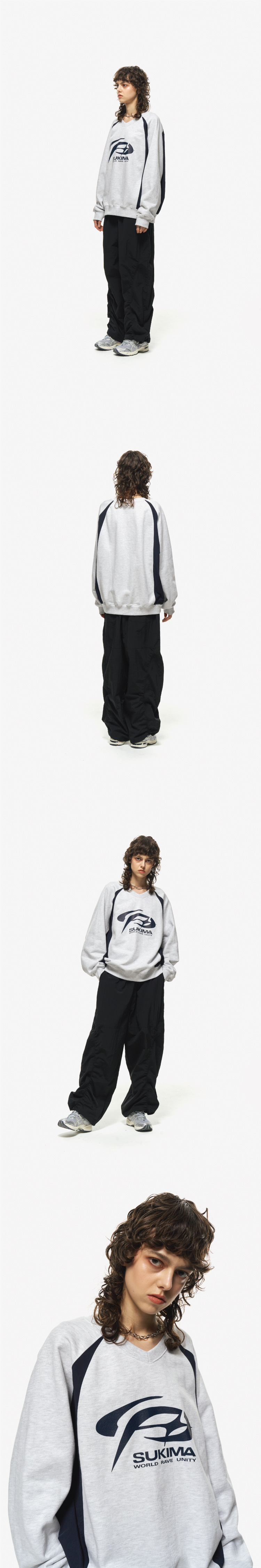 【CPGN STUDIO】24SS★ Schema Raglan Incision Sweatshirt MUSINSA | CPGN STUDIO Schema raglan cut sweatshirt melange white