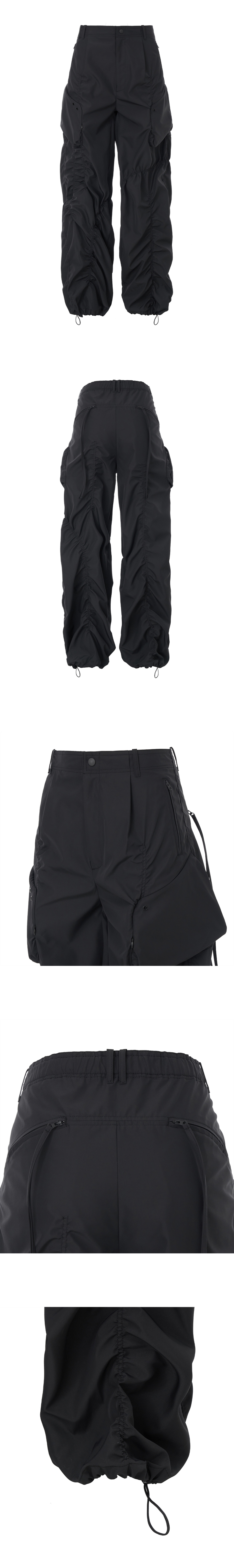 나체(NACHE) SMOCKING CONVEX PANTS (UNISEX) BLACK - 사이즈 & 후기