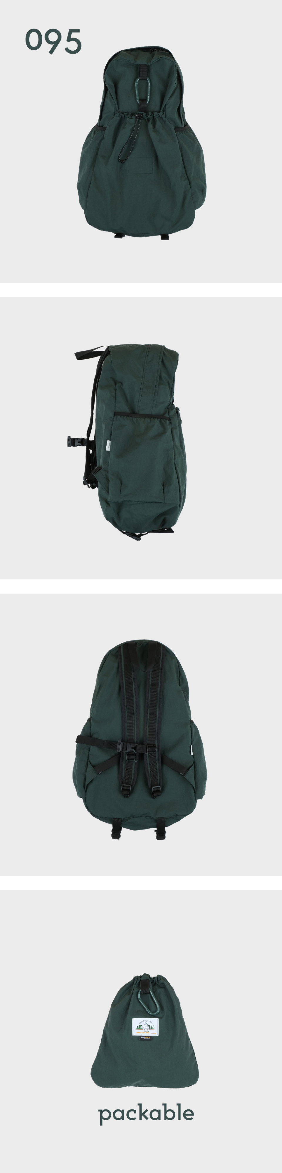 MUSINSA | MMOGARDEN mmo backpack 095 nylon wrinkle - forest