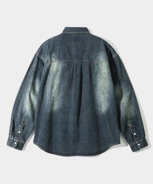 BIO WASHING WESTERN DENIM SHIRT_INDIGO