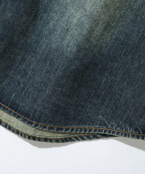BIO WASHING WESTERN DENIM SHIRT_INDIGO