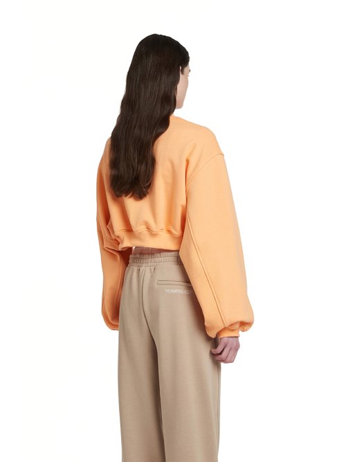 Logo Cropped Sweatshirt_Orange