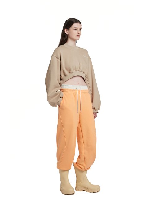 Double waistband Lounge Pants_Orange