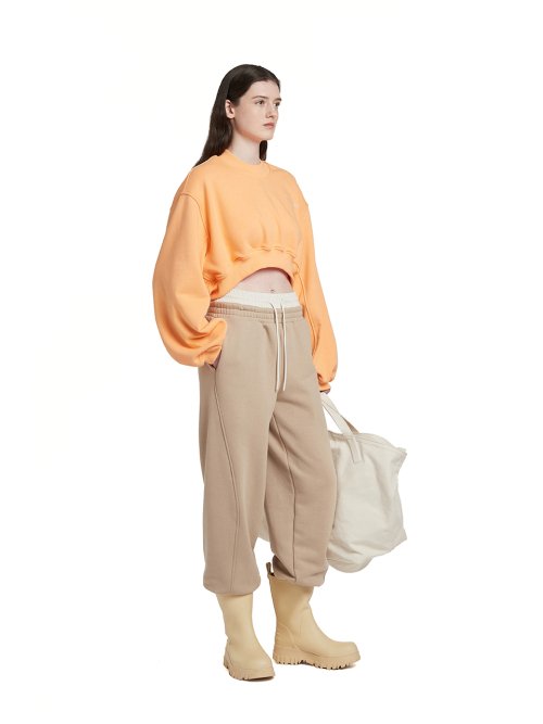 Double waistband Lounge Pants_Beige