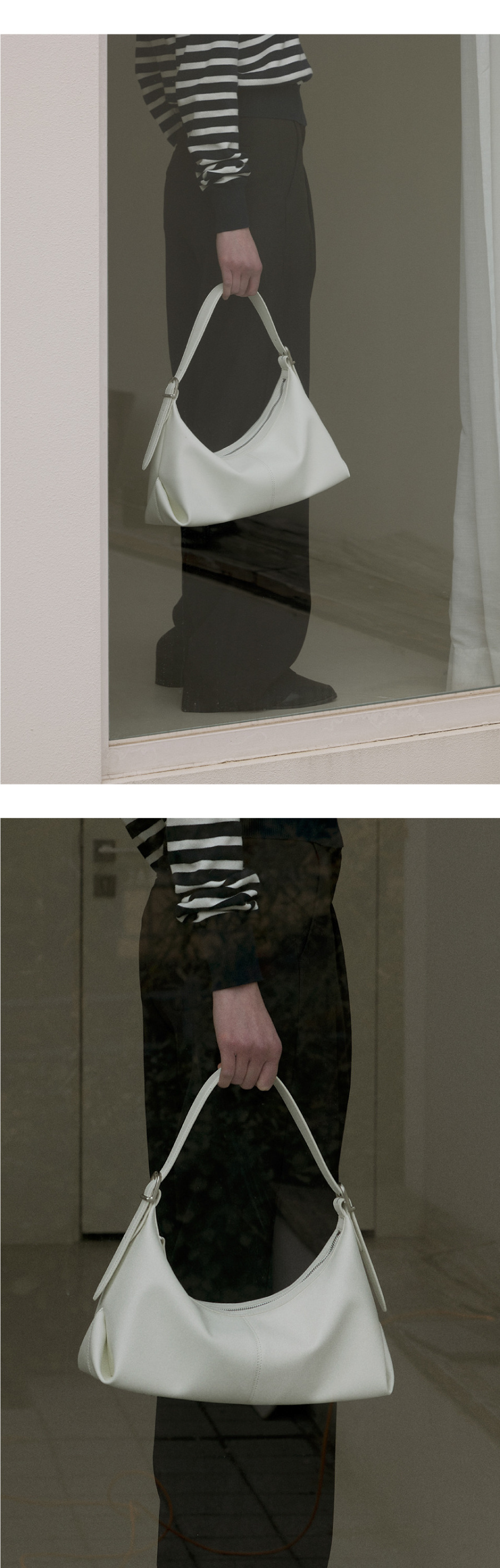 24SS★FOLNUA★BATEAU BAG - PLAIN [2COLOR]本革 バッグ★追跡可 org.jpg
