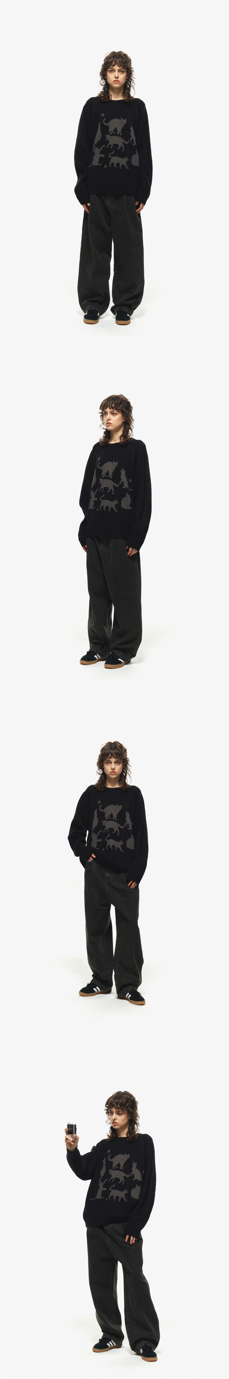 WIDE DENIM PANTS - 3 COLORS BLACK