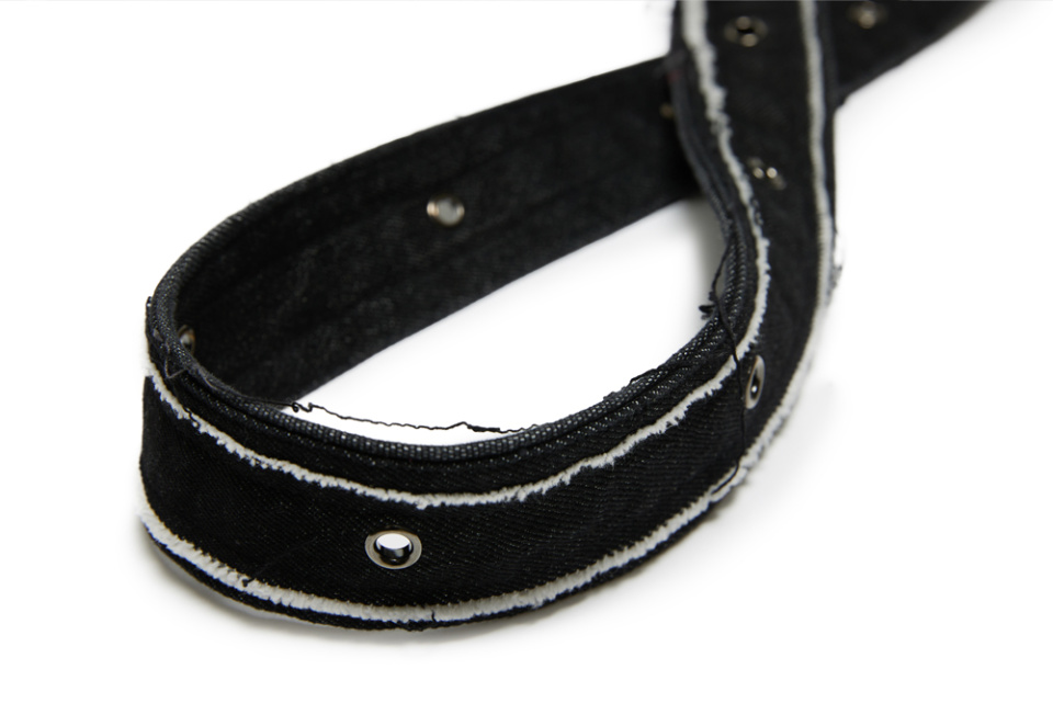 MUSINSA公式 | RSSC RAW CUT DENIM 2WAY BAG - BLACK