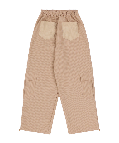 [NF] WAFFLE CHECK UTILITY NYLON PANTS (PEACH PINK)_F24QD866
