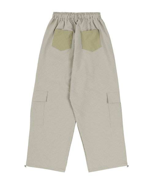 [NF] WAFFLE CHECK UTILITY NYLON PANTS (BEIGE)_F24QD866