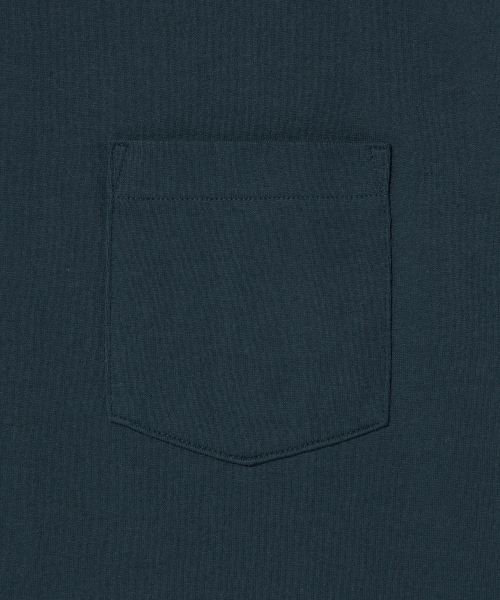 베이직 포켓 반팔 티셔츠 Normal Navy