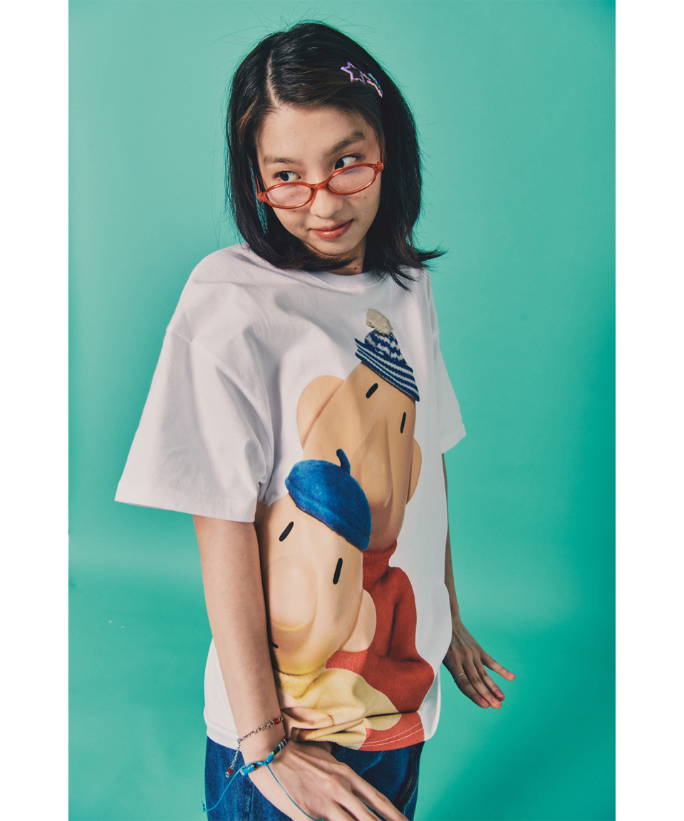 Tシャツ・カットソー LAUGHER PATMAT Hello T-Shirt White PM30 MUSINSA公式 | LAUGHER [PAT&MAT] Hello T-shirt. - White