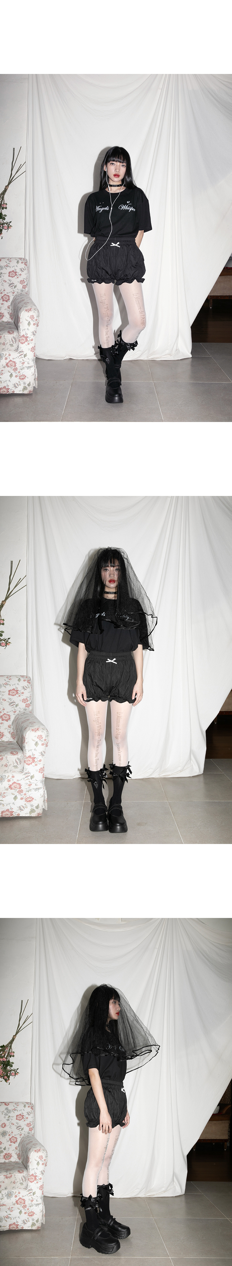 ★2024SS新作★CLUT STUDIO★0 9 Heart Pumpkin Shorts 0 9 Heart Pumpkin Shorts - BLACK - 클럿스튜디오