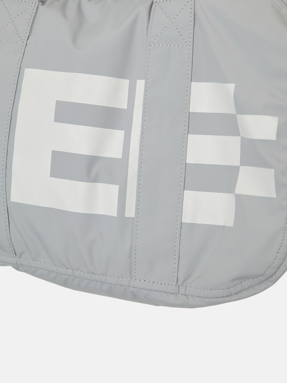 MUSINSA | ENZO BLUES Pixel Logo Shoulder Bag (Light Grey)