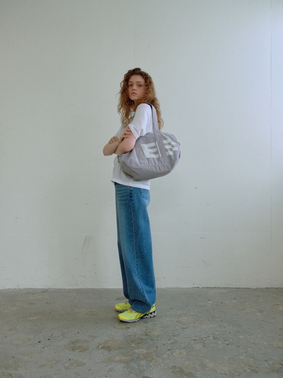 ENZO BLUES☆Pixel Logo Shoulder Bag MUSINSA | ENZO BLUES Pixel Logo Shoulder Bag (Light Grey)