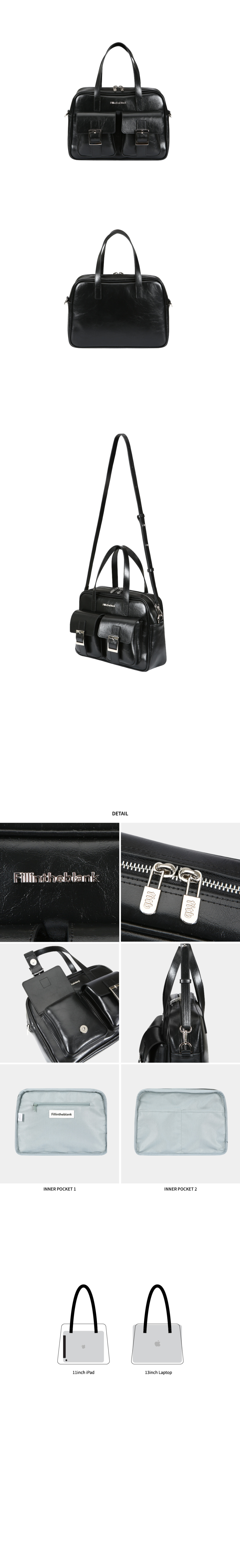 【FILLINTHEBLANK】PK Middle Shoulder Bag (BLACK) MUSINSA | FILLINTHEBLANK PK Middle Shoulder Bag (black)