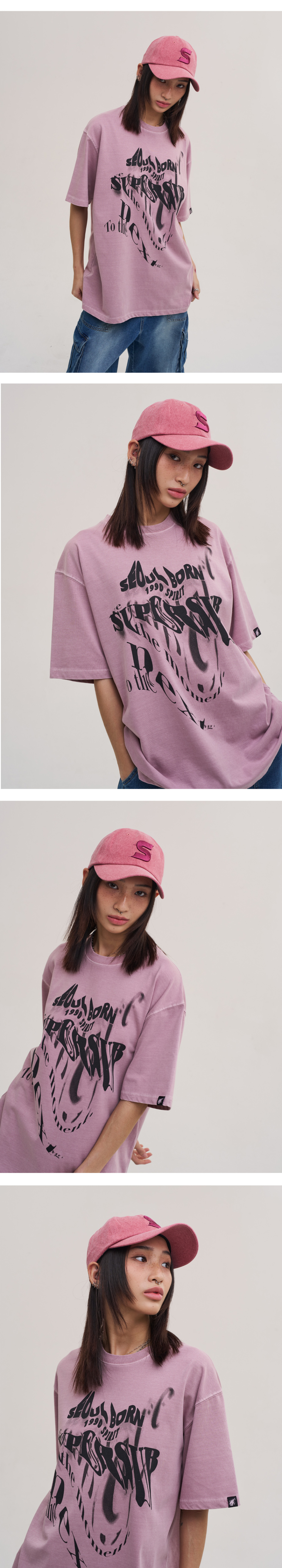 【SUPERSUB】90s グラフィティ 半袖 Tシャツ★韓国人気★ 追跡付 SUPERSUB 90sグラフィティ半袖Tシャツピグメントチャコール1531140