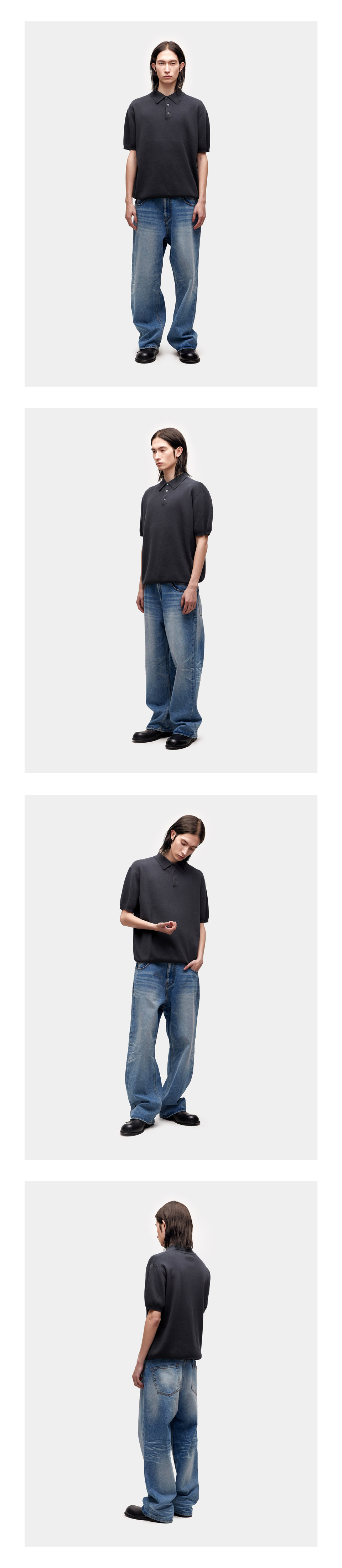 【COOR】 Dusty Embo Washed Denim Pants ☆韓国大人気 MUSINSA | COOR Embo washed denim pants (washed blue)
