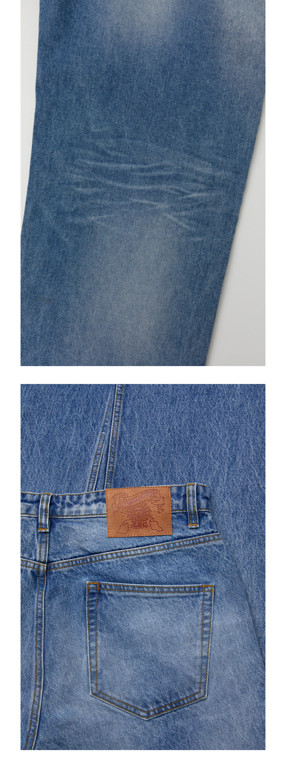 MUSINSA | COOR Embo washed denim pants (washed blue)