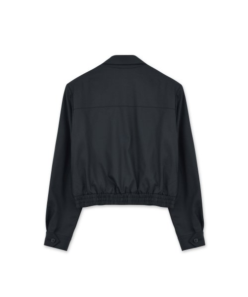 W Wool Blouson, Black
