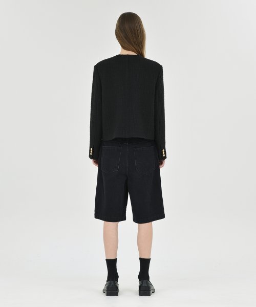 W Tweed Jacket, Black