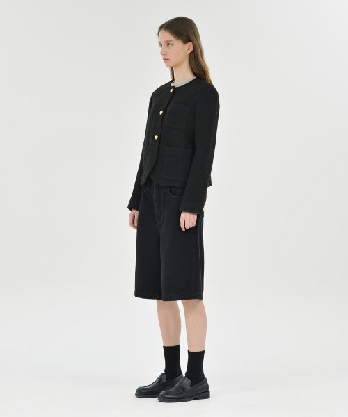 W Tweed Jacket, Black