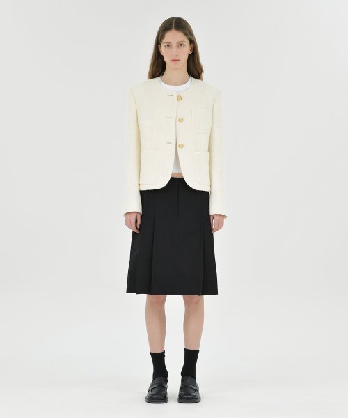 W Tweed Jacket, Ivory