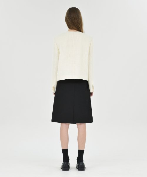 W Tweed Jacket, Ivory