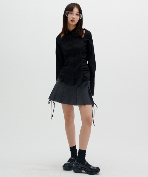 2WAY BOLERO SHIRT [BLACK]