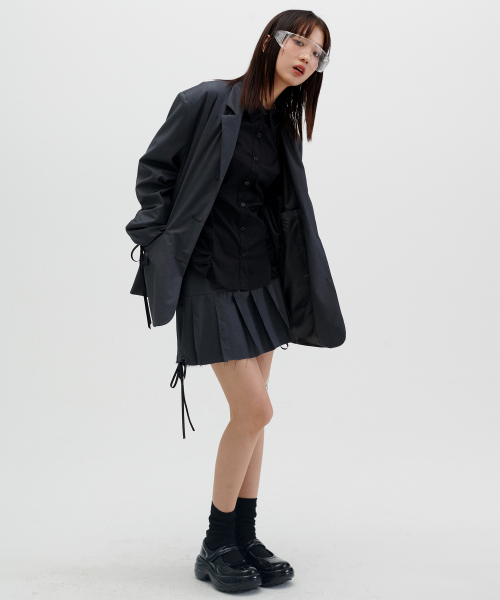 EYELET POINT BLAZER [GREY]
