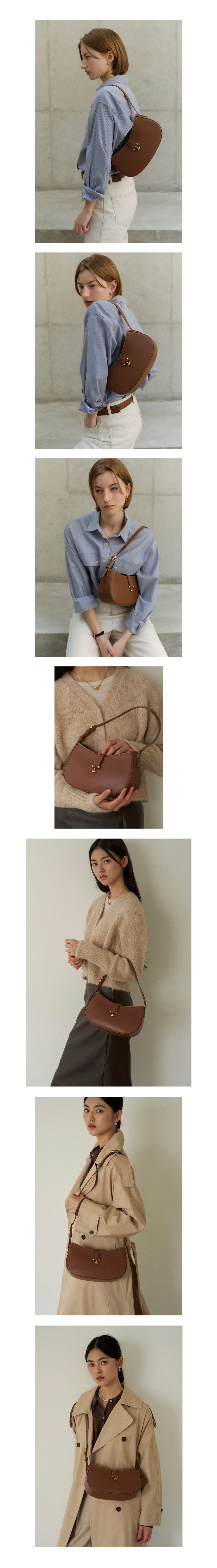 MUSINSA | DEMERIEL Tilda Hobo Bag Tan Brown