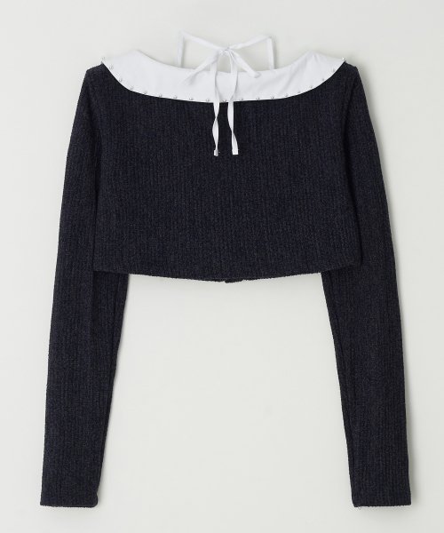 jane crop cardigan (navy)