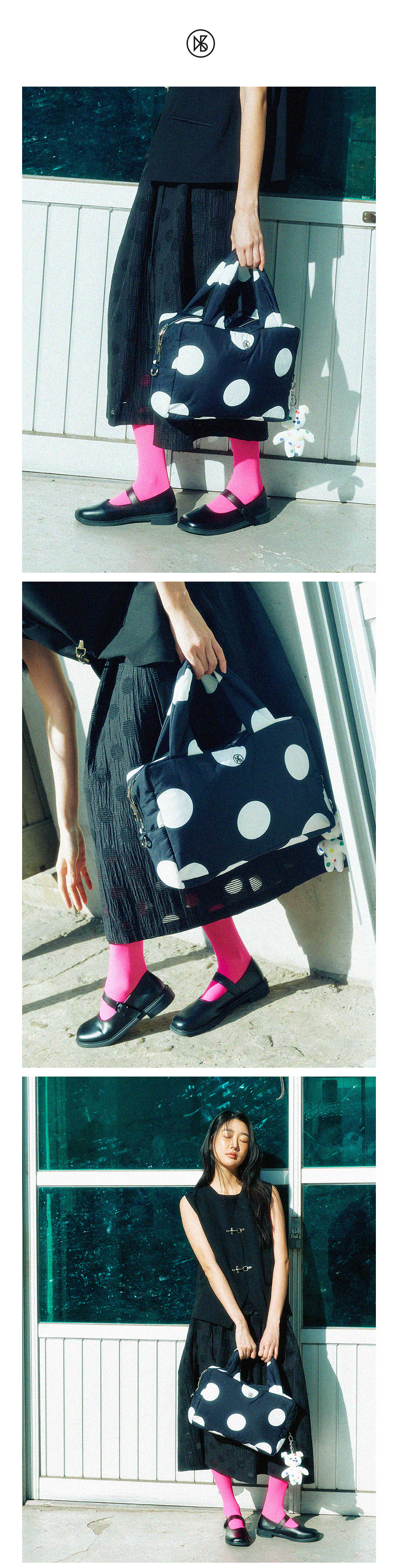 韓国 MUSINSA typeservice Dotted Bag MUSINSA公式 | KOOKEESEE Padded tote bag (big dot)