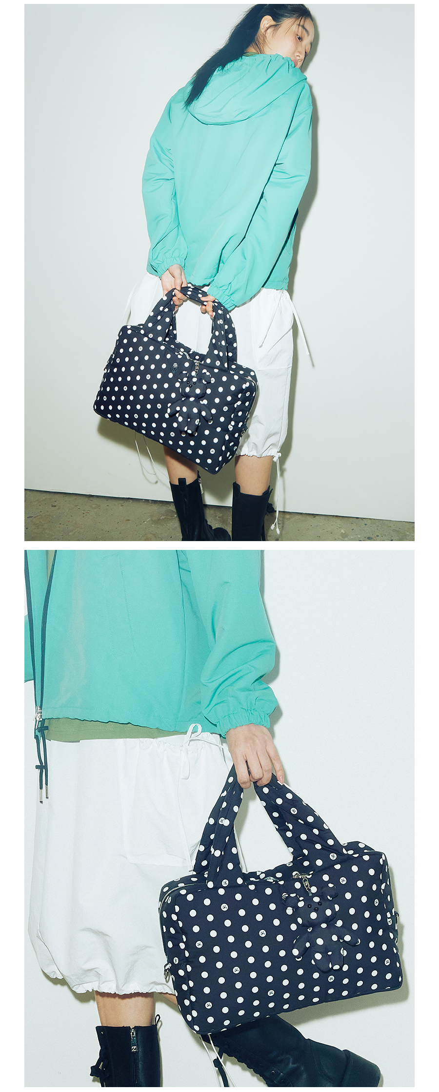 MUSINSA公式 | KOOKEESEE Padded tote bag (logo dot)