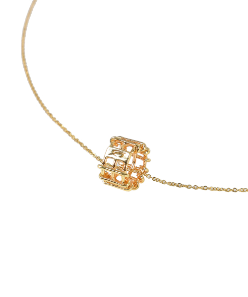 Mesh ring Necklace - Gold