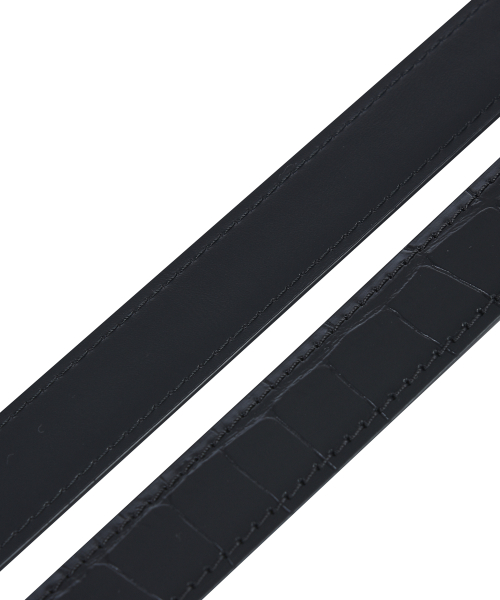 Crocodile Logo Belt - black