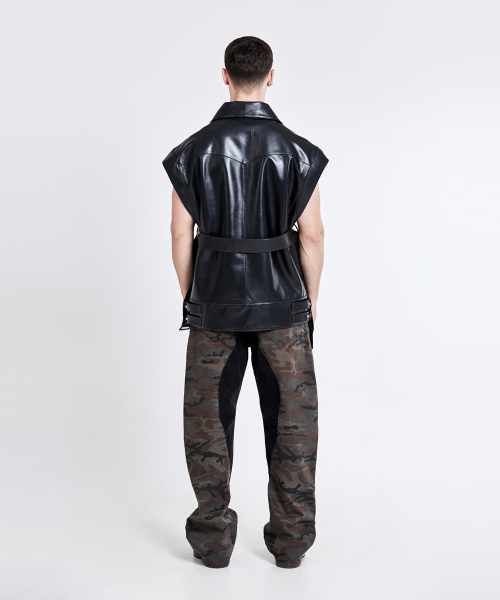 Lining cargo pants - camo black