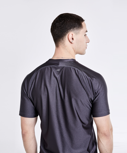 Triangle Back logo T-shirt - Charcoal
