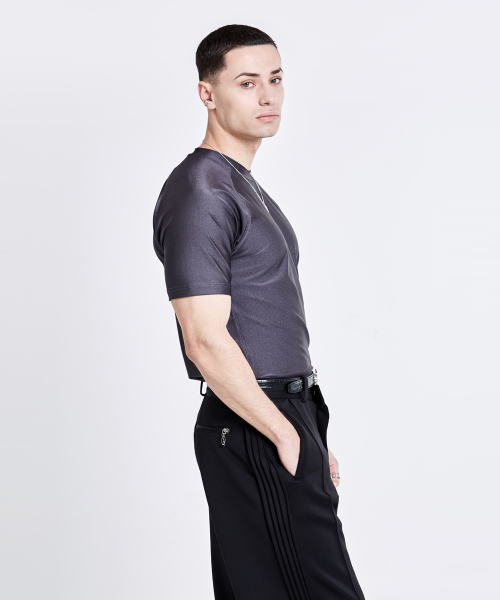 Triangle Back logo T-shirt - Charcoal