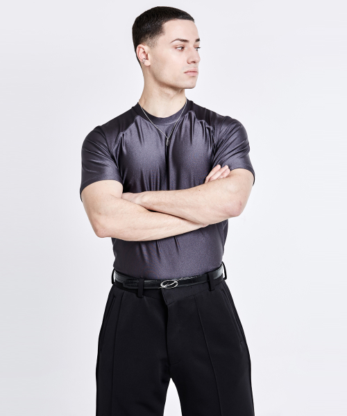 Triangle Back logo T-shirt - Charcoal